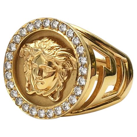 versace oro 18k|Versace rings.